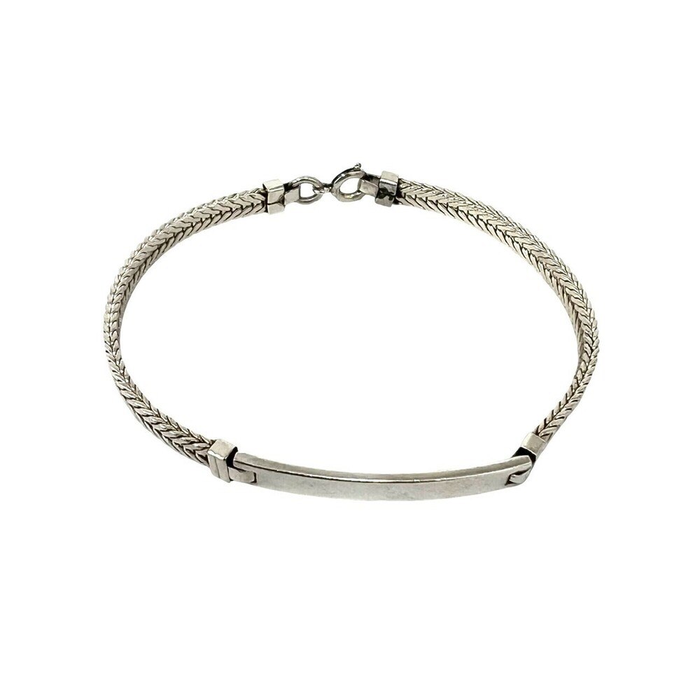 TIFFANY&Co. Vintage Tiffany Cuban Link Chain ID Bracelet, Sterling Silver 925...